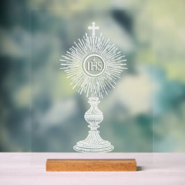 white monstrance design catholic home decor acrylschild