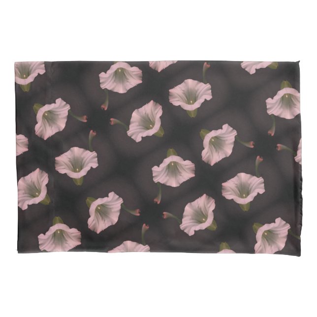 White Morning Glory Blume Nah Up Pattern Kissenbezug (Vorderseite)