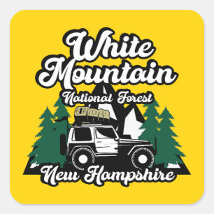 White Mountain National Forest New Hampshire Quadratischer Aufkleber