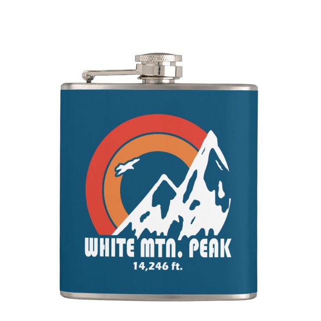 White Mountain Peak California Flachmann (Vorderseite)