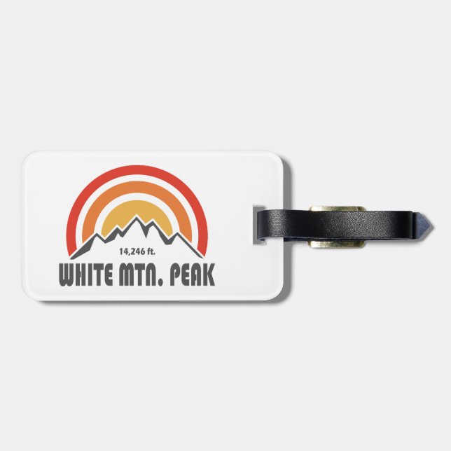 White Mountain Peak California Gepäckanhänger (Rückseite horizontal)