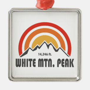 White Mountain Peak California Ornament Aus Metall