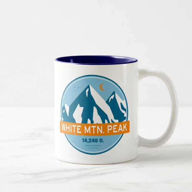 White Mountain Peak California Zweifarbige Tasse (Rechts)