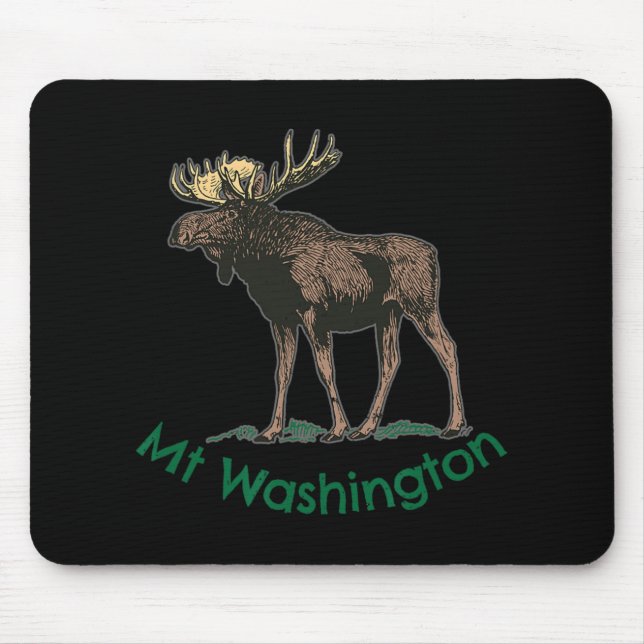 White Mountains Mt Washington New Hampshire Moose  Mousepad (Vorne)