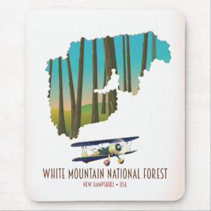 White Mountains National Forest USA Karte Mousepad