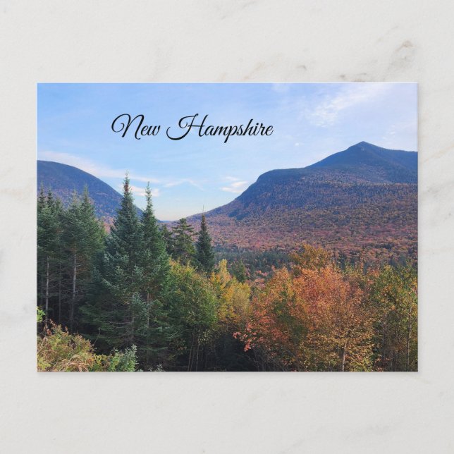 White Mountains New Hampshire Herbstblätterung Postkarte (Vorderseite)