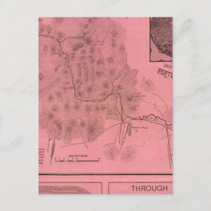 White Mountains Top Map Postkarte