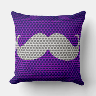 White Mustache Metal Hole #3 Kissen