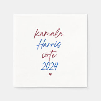 White Napkins für Kamala Harris 2024 Serviette
