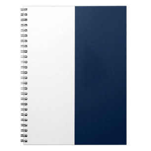 White & Navy CUSTOM Notizblock
