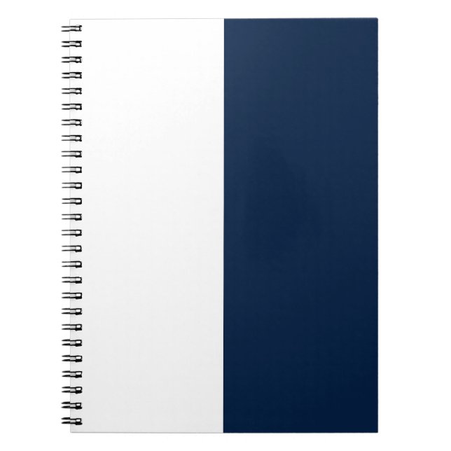 White & Navy CUSTOM Notizblock (Vorderseite)