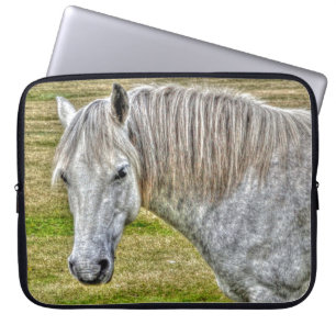 White New Forest Pony Wild Horse Laptopschutzhülle