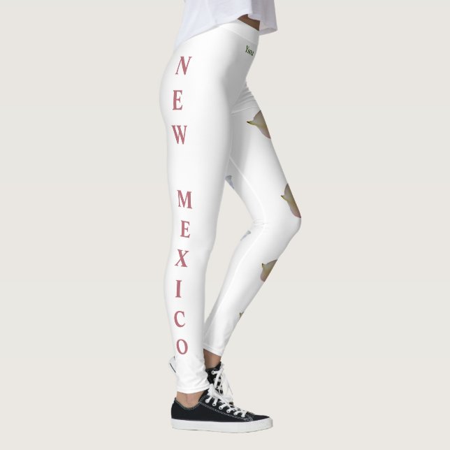 White New Mexico State Flower Leggings Yucca (Droite)