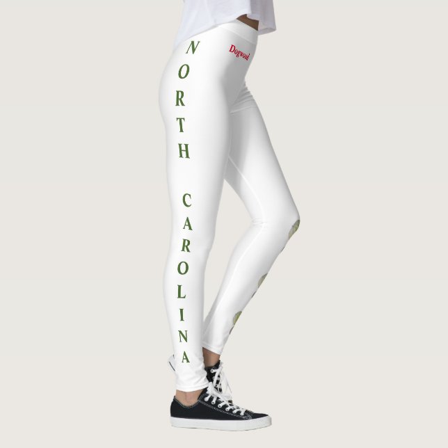 White North Carolina State Flower Dogwood Leggings (Droite)