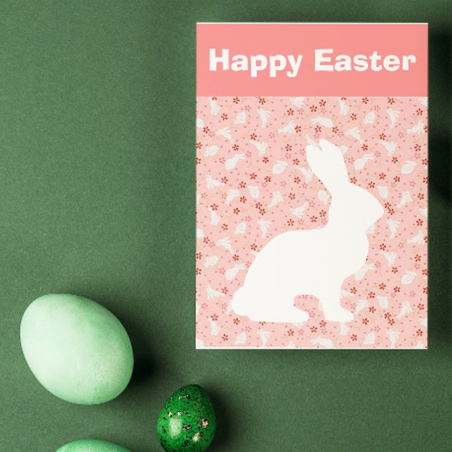 White Oaster Bunny Feiertagskarte (Von Creator hochgeladen)