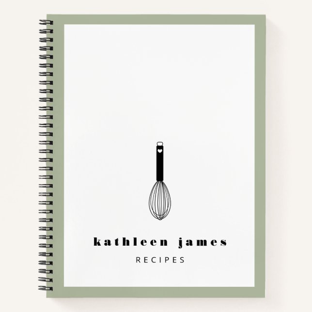 White Olive Green Niedlich Balloon Whisky Notizbuch (Vorderseite)