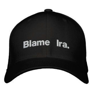 White on Black Blame Ira Hat Bestickte Kappe