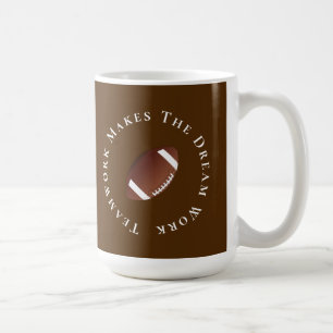 White on Brown Teamwork macht die Traumarbeit Kaffeetasse