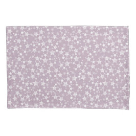 White on Mauve | Muster für Linoldruckstars Kissenbezug