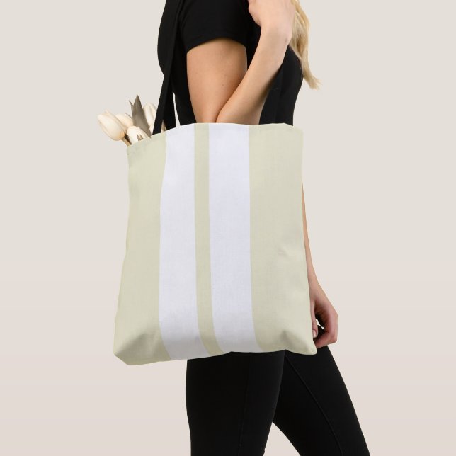 🏁 White on Pepper White Racing Stripes Tasche (Von Nahem)
