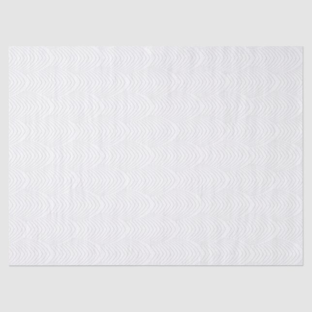 White on White Art Deco Embossed Look Tissue Paper Seidenpapier (Vorderseite)