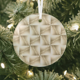 White on White Ornament Aus Glas