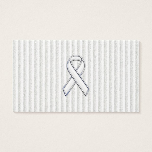 White on White Ribbon Awareness Stripes (Vorderseite)