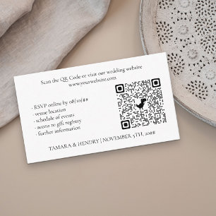 White Online UAWG QR Code Hochzeitskarte Begleitkarte