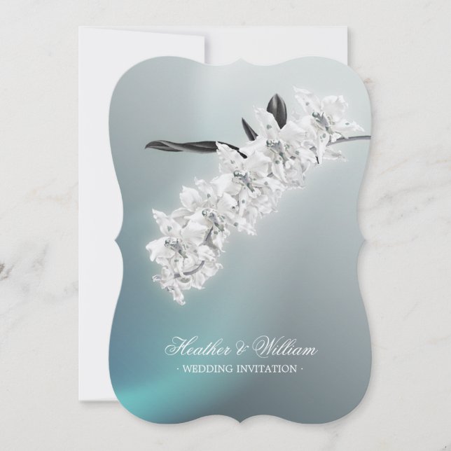 White Orchid - Einladung zur Hochzeit (Vorderseite)