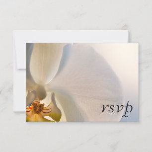 White Orchid Elegance Wedding Réponse RSVP