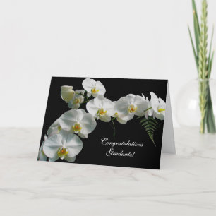 White Orchid Herzlichen Glückwunsch Graduate! Kart Karte