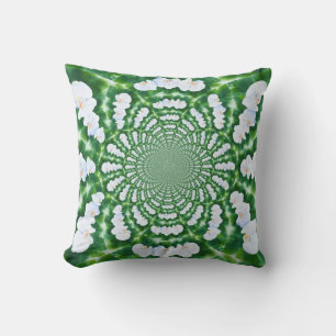 White Orchid Mandala Kissen