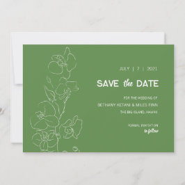 White Orchid - Modernes Tropical Save the Date