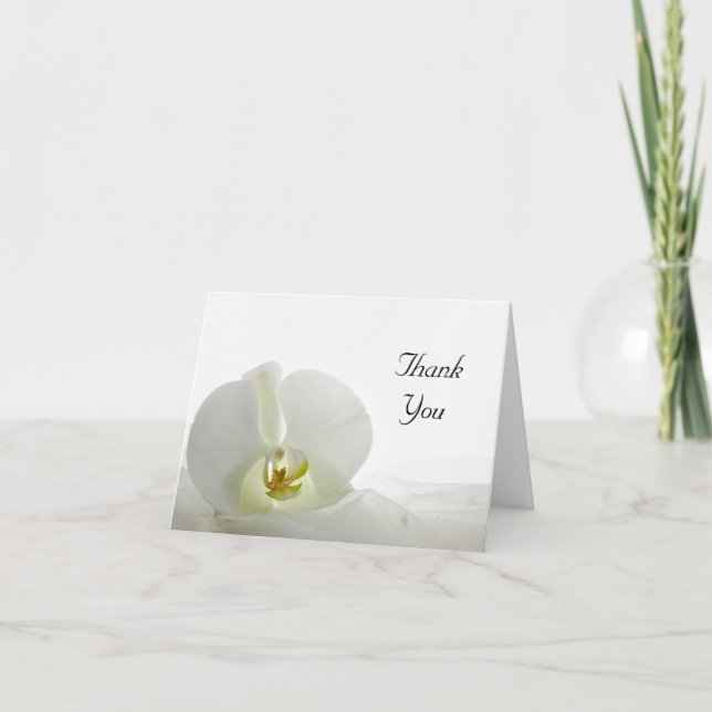 White Orchid und Bridal Veil Vielen Dank Dankeskarte (Vorderseite)