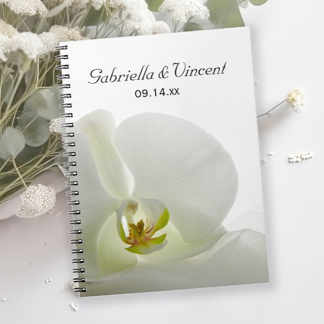 White Orchid und Bridal Veil Wedding Notizblock (Von Creator hochgeladen)