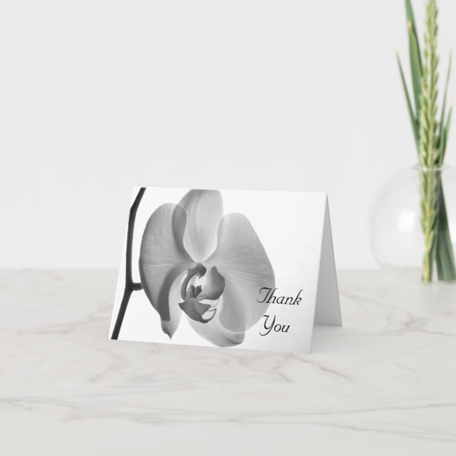 White Orchid Wedding Bridesmaid Vielen Dank Dankeskarte (Vorderseite)
