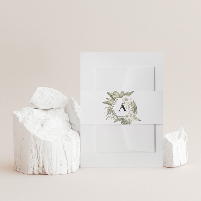 White Orchid Wedding Einladung Bauchband Einladungsbanderole (Von Creator hochgeladen)