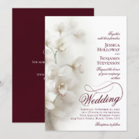 White Orchids Extravagantes Script QR Code Hochzei