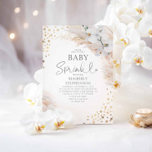 White Orchids Pampas Grass Baby Dusche Sprinkle
