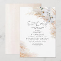 White Orchids Pampas Grass Oh Baby Dusche