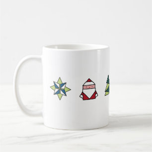 White Origami Weihnachten Kaffeetasse