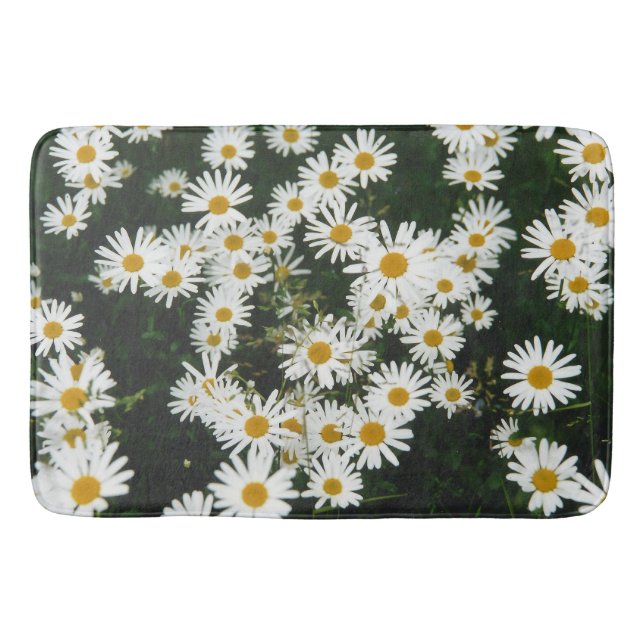 White Oxeye Daisy, Moon Daisy Meadow Badematte (Vorderseite)