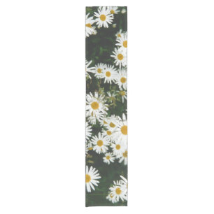 White Oxeye Daisy, Moon Daisy Meadow Kurzer Tischläufer