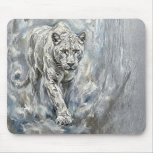 White Panther-Mauspad – Ätherische Majestät Schrei Mousepad