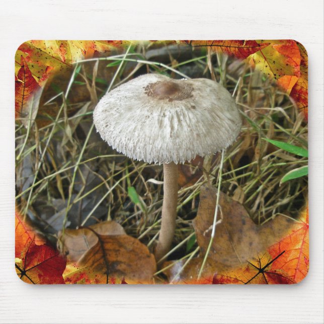 White Parasol Mushroom Coordinating Items Mousepad (Vorne)
