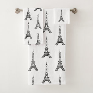 White Paris Eiffel Tower Badetücher Set Geschenk