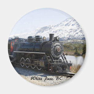 White Pass Zug im Schnee Magnet