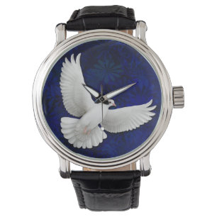 White Peace Dove Watch Armbanduhr