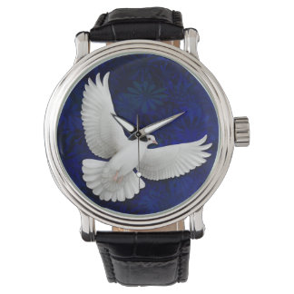 White Peace Dove Watch Armbanduhr