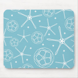 White Pearl Starfish Wedding Brautparty Mousepad